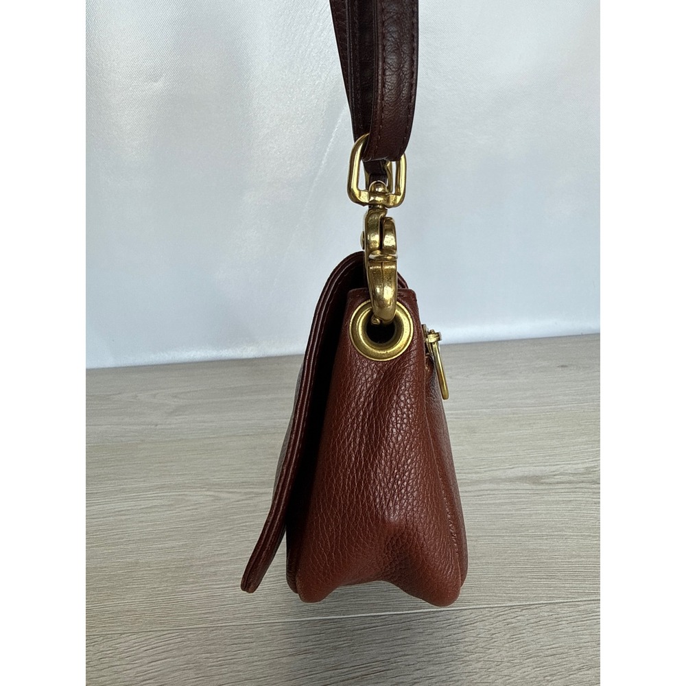 Libaire Classic East West Brown Petite Flap Card Organizer Purse Crossbody Bag - Picture 6 of 12